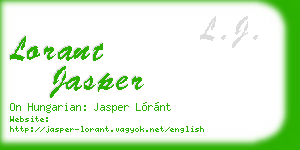 lorant jasper business card
